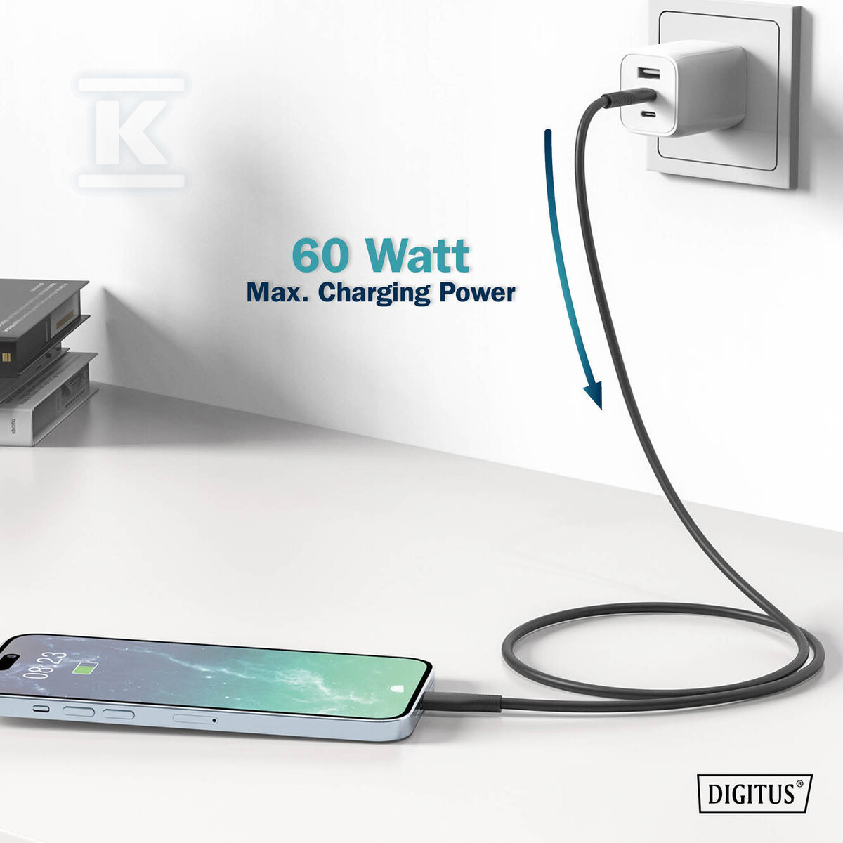 Kabel zasilający silikonowy USB-C - - AK-300341-020-S