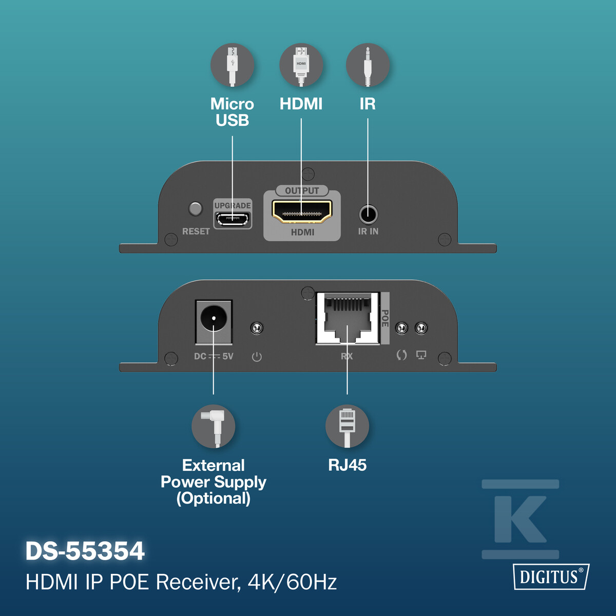 Przedłużacz (extender) po skrętce kat.6 - DS-55354
