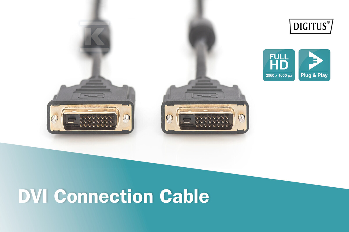 Kabel DVI-D (24+1)/DVI-D (24+1) M/M - AK-320101-020-S
