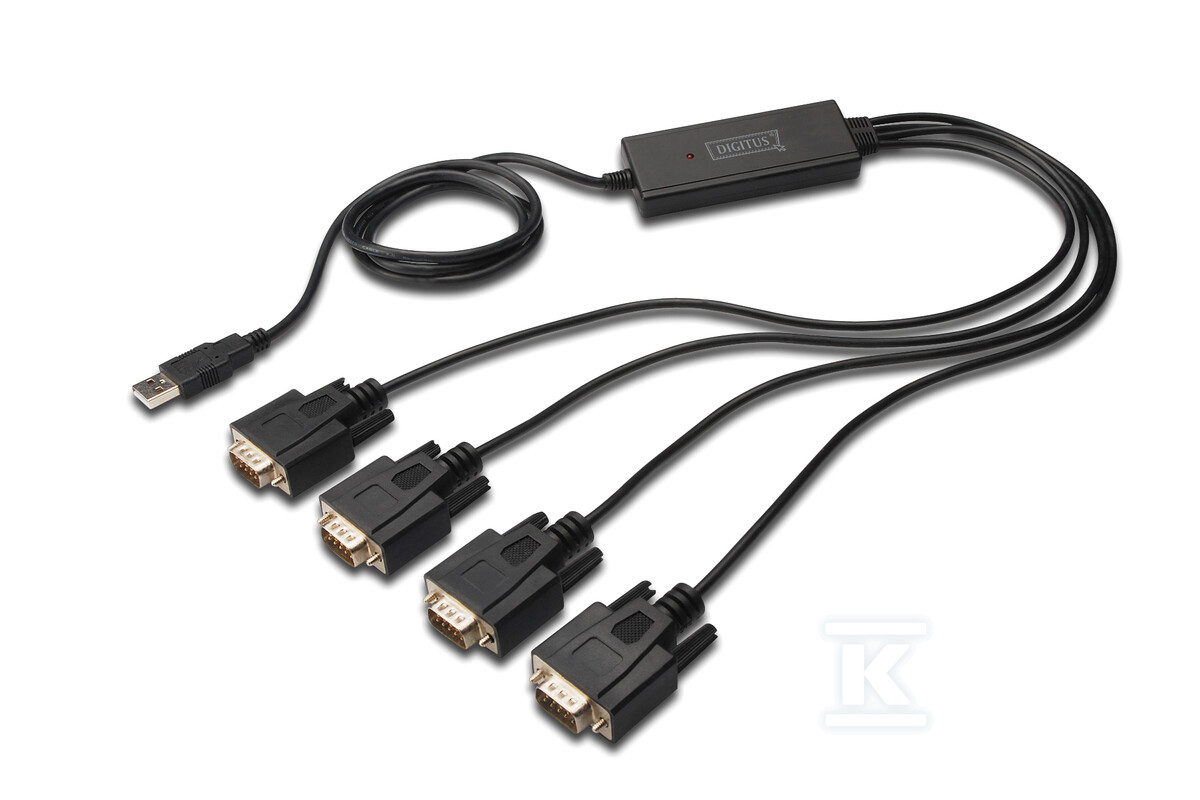 Kabel adapter USB-A 2.0 męski do 4x - DA-70159