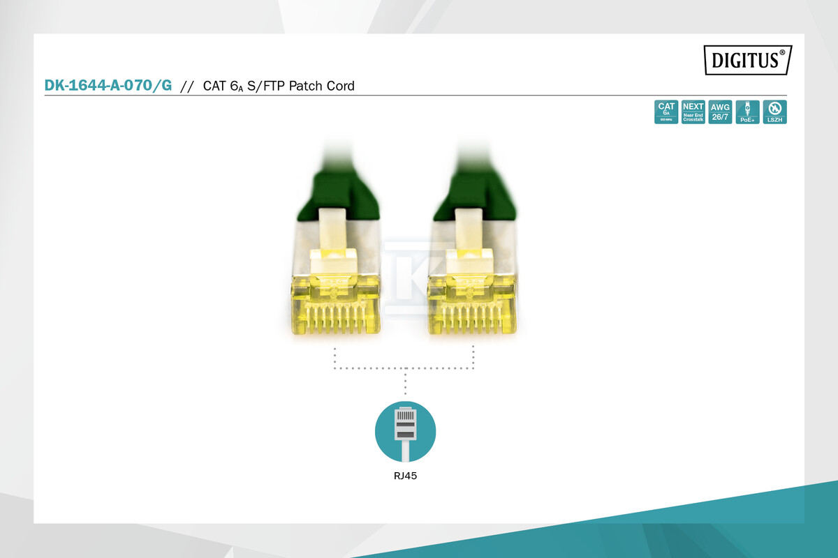 Kabel krosowy (patch cord) RJ45-RJ45, - DK-1644-A-070/G