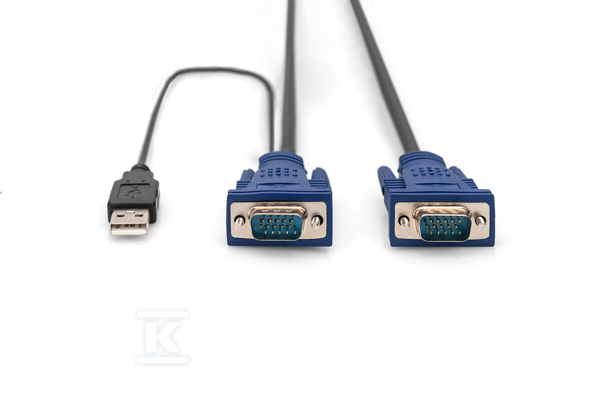 Kabel Octopus do KVM 2xVGA, 1xUSB 1,8m - DS-19231