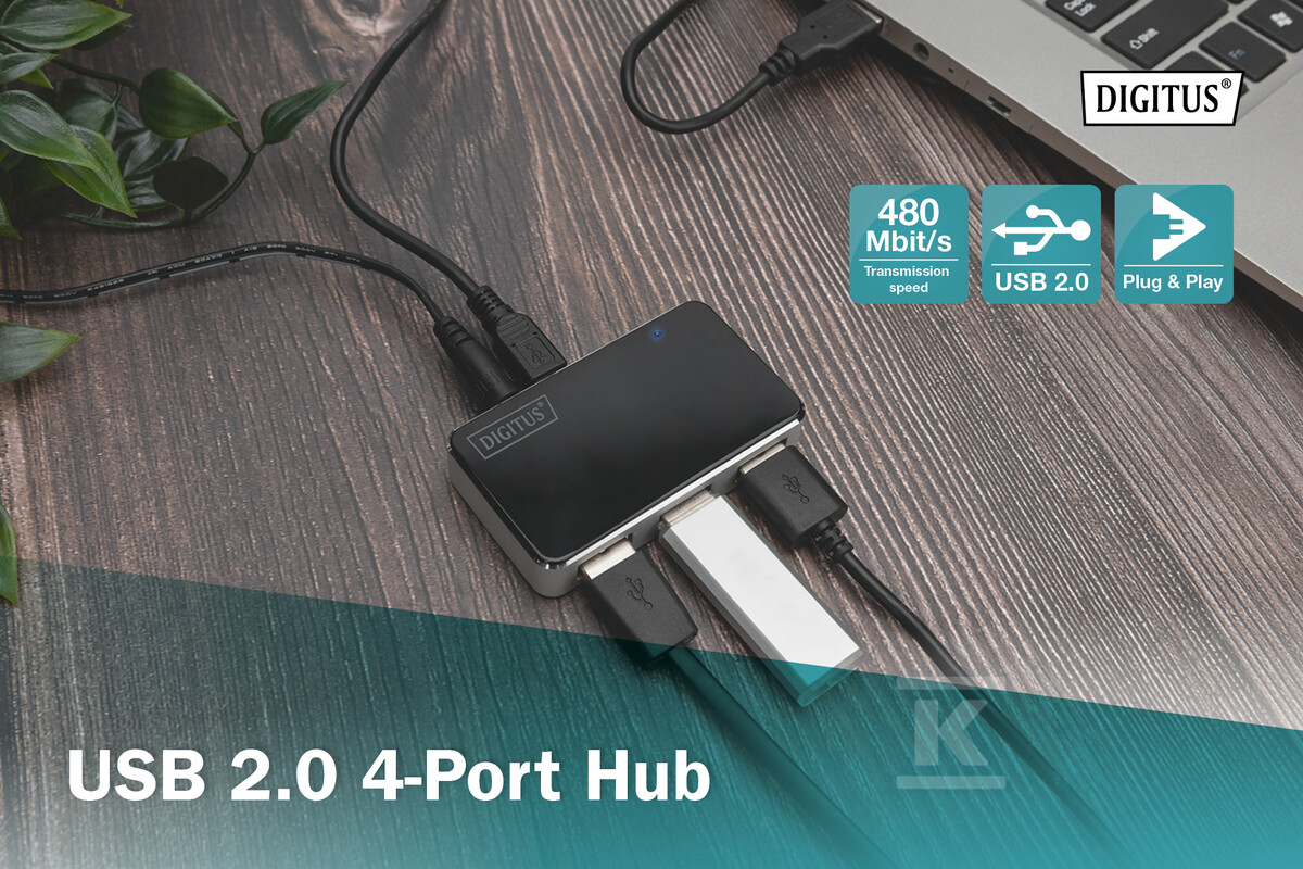 HUB 4-portowy USB 2.0 HighSpeed - DA-70220