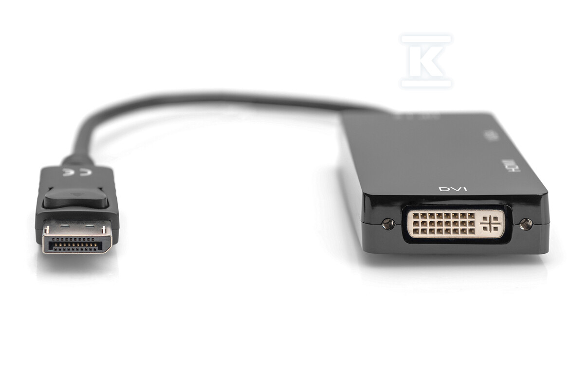 Kabel DP/HDMI+DVI-I+VGA M/Ż czarny - AK-340418-002-S