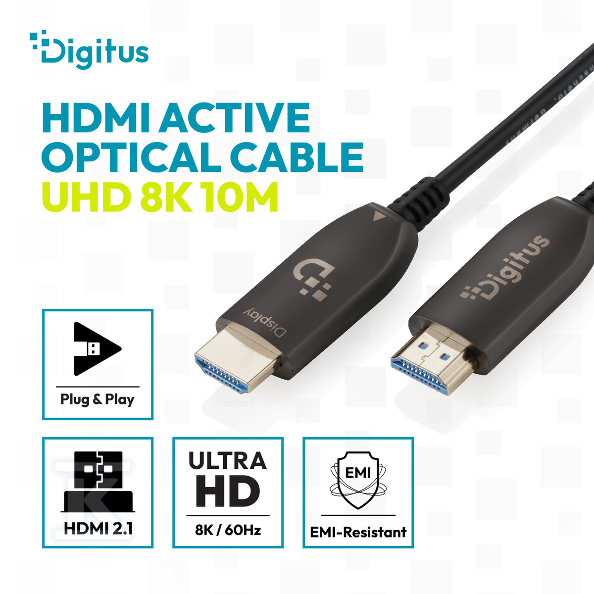 Kabel połączeniowy hybrydowy HDMI AOC - AK-330126-100-S