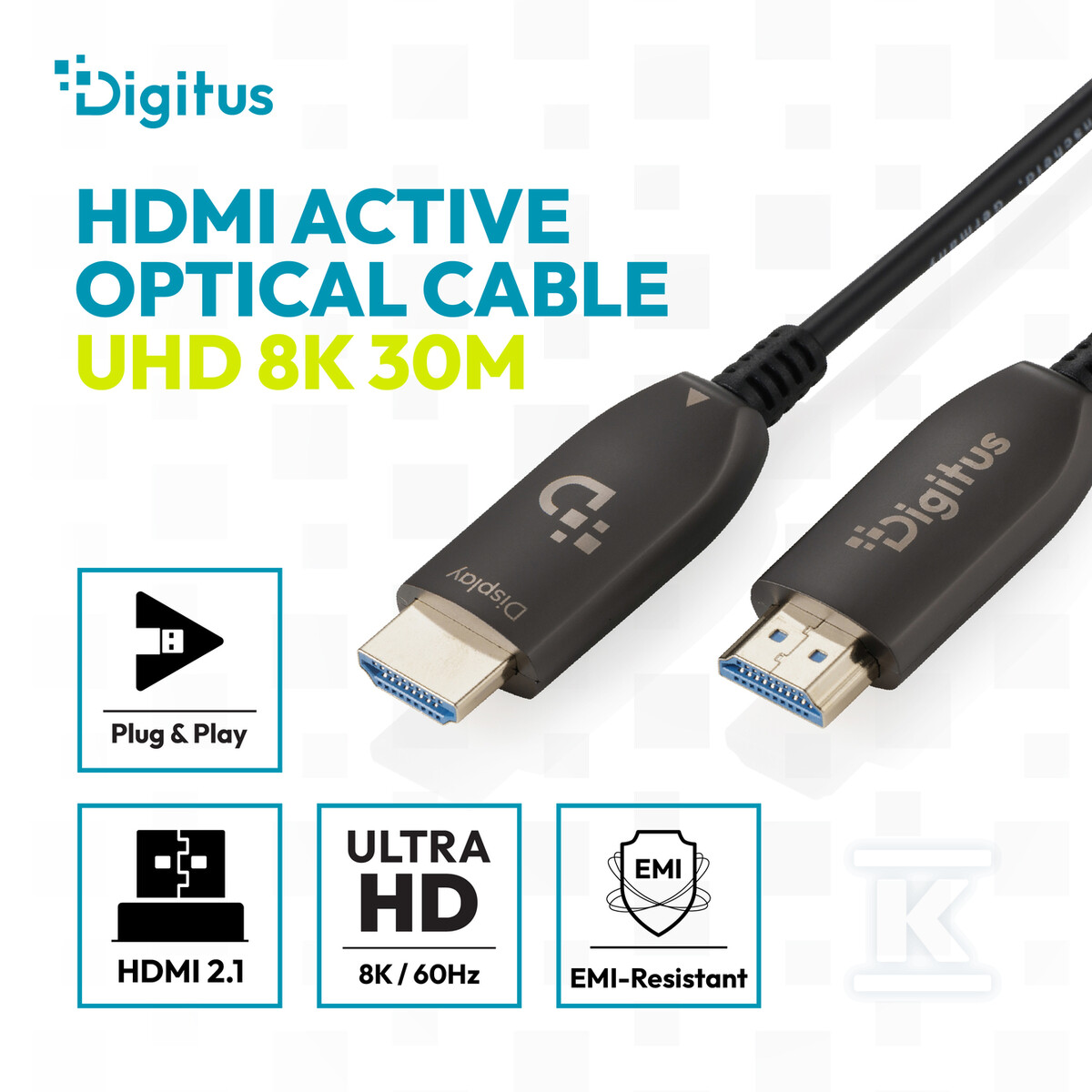 Kabel połączeniowy hybrydowy HDMI AOC - AK-330126-300-S