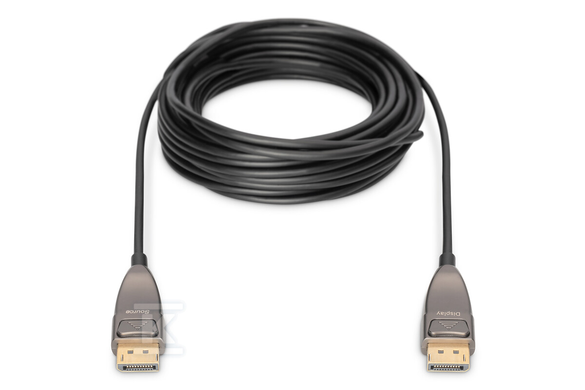Kabel DP/DP M/M czarny 15m DisplayPort - AK-340107-150-S