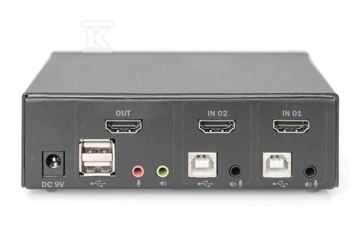 Przełącznik KVM, 2 portowy, 4K 30Hz, - DS-12870