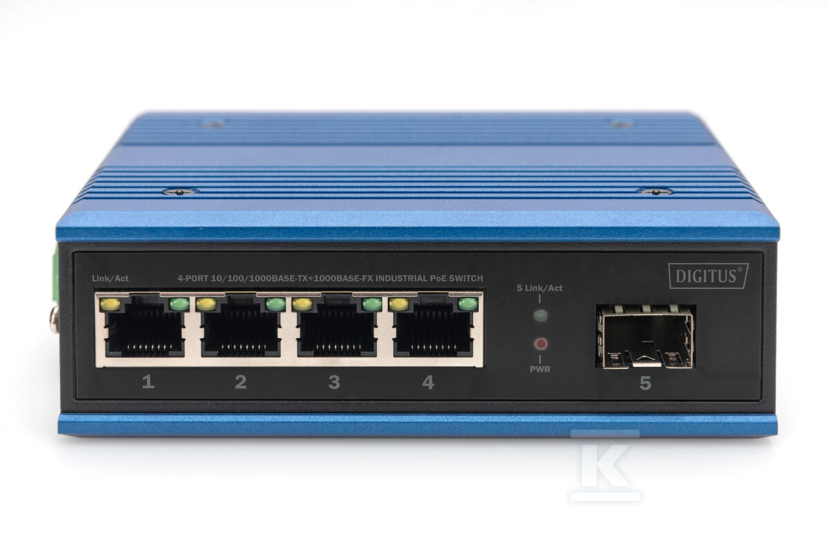 Przemysłowy switch 4x 1000Base-TX PoE - DN-651135