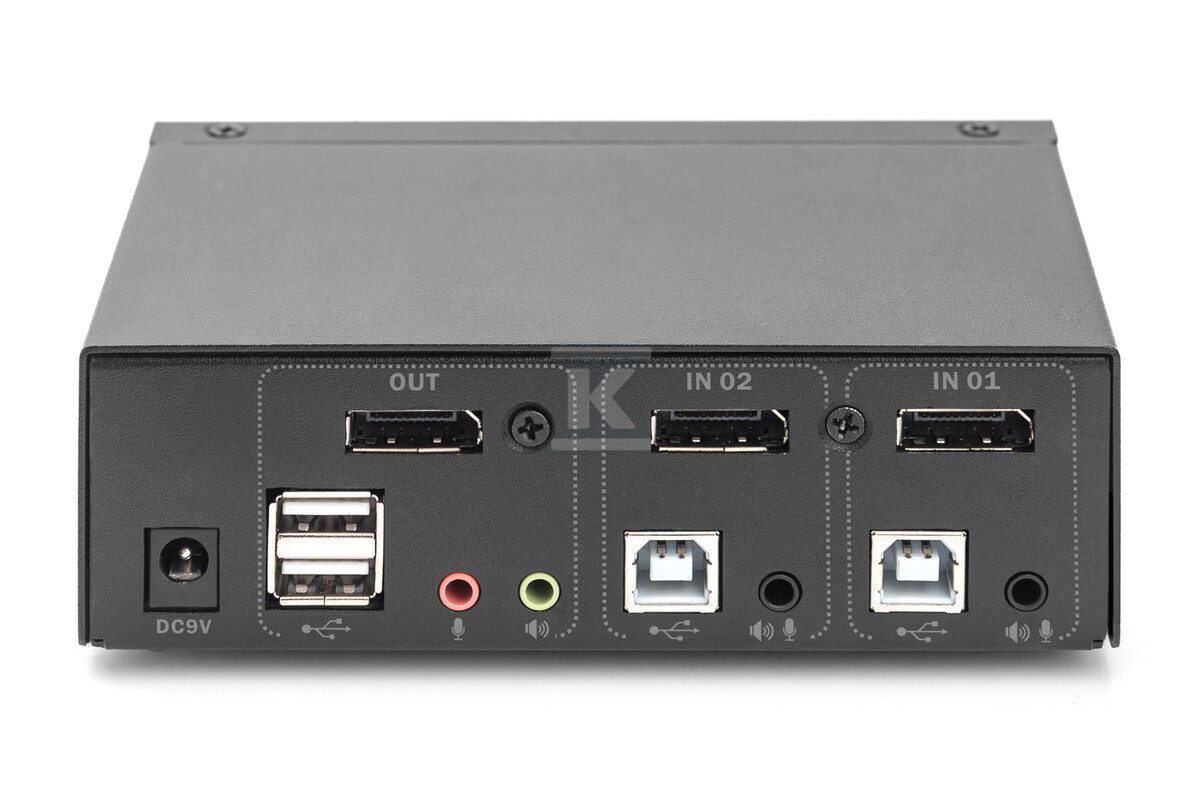 Przełącznik KVM, 2 portowy, 4K 60Hz, - DS-12851