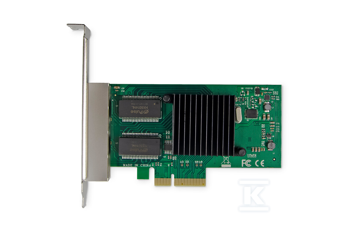 Karta sieciowa przewodowa Quad-RJ45 - DN-10114