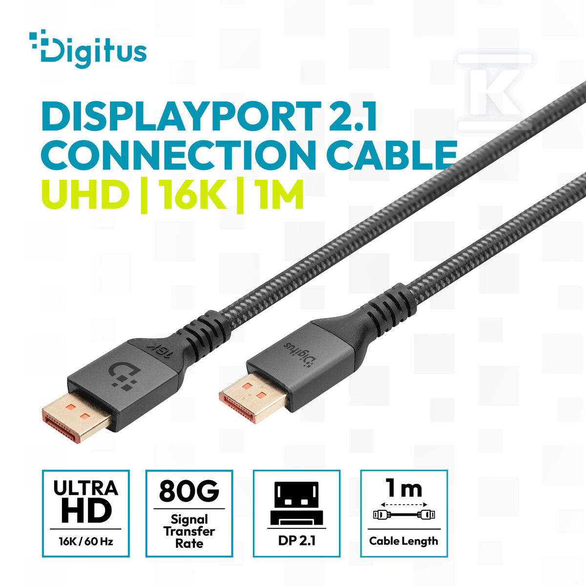 Kabel PREMIUM połączeniowy DisplayPort - DB-340111-010-S