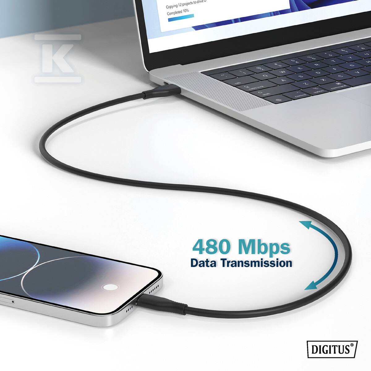 Kabel zasilający silikonowy USB-A - - AK-300340-010-S