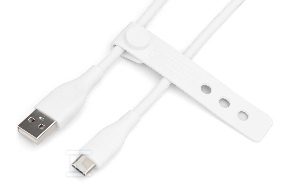 Kabel zasilający silikonowy USB-A - - AK-300340-010-W