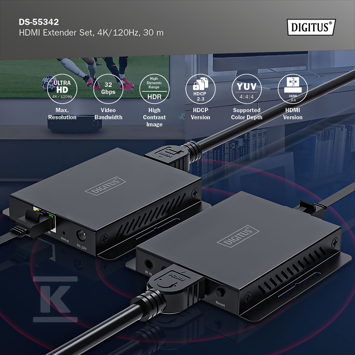 Przedłużacz/Extender HDMI 4K120Hz 40m - DS-55342