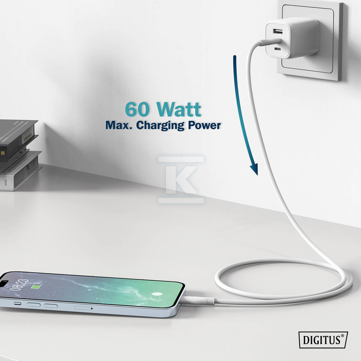 Kabel zasilający silikonowy USB-C - - AK-300341-005-W
