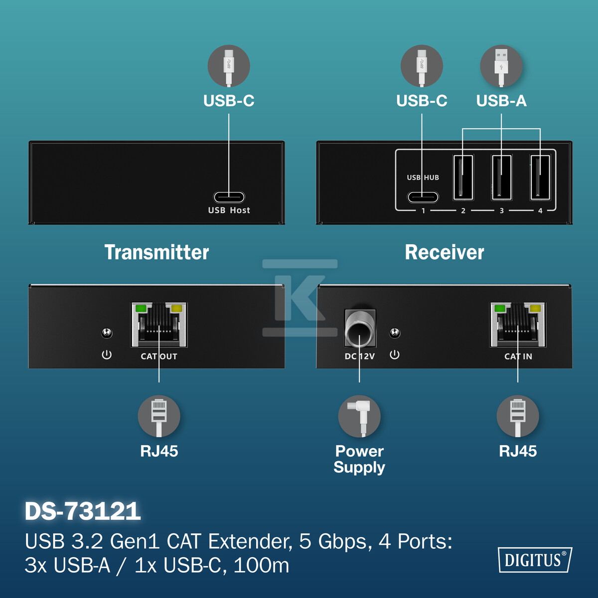 Przedłużacz (extender) po skrętce - DA-73121