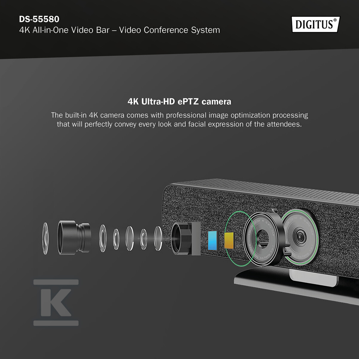 System wideokonferencji 4K ePTZ szeroki - DS-55580
