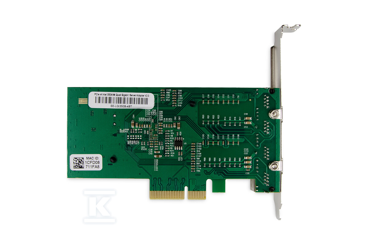 Karta sieciowa przewodowa Quad-RJ45 - DN-10114