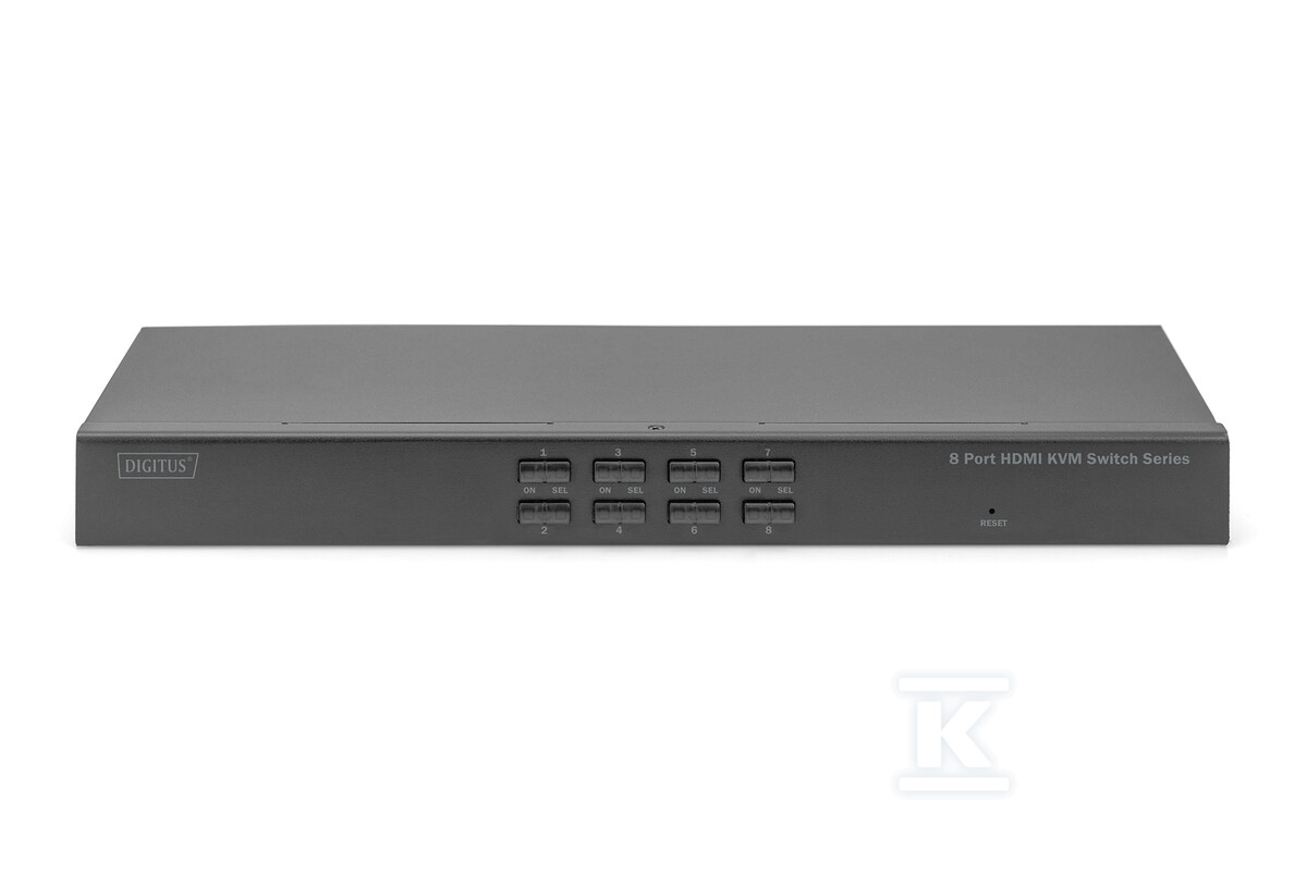 Przełącznik KVM 8 portowy, Rack 19", 4K - DS-12910