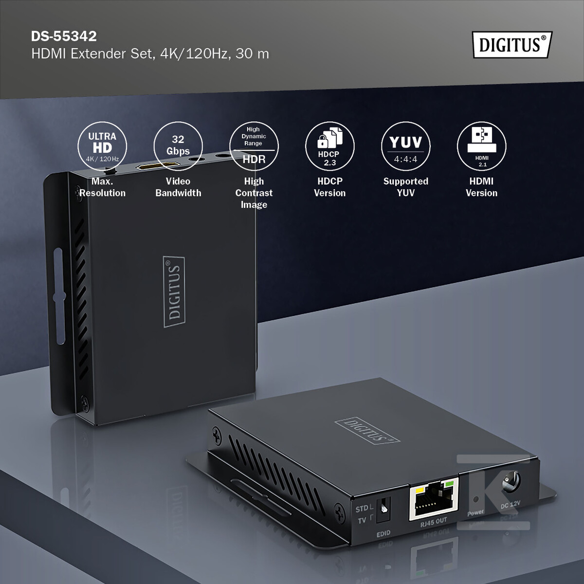 Przedłużacz/Extender HDMI 4K120Hz 40m - DS-55342