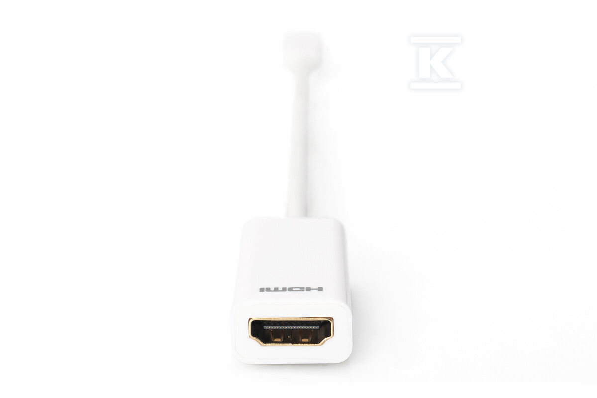 Kabel miniDP/HDMI A M/Ż biały 0,15m - AK-340404-001-W