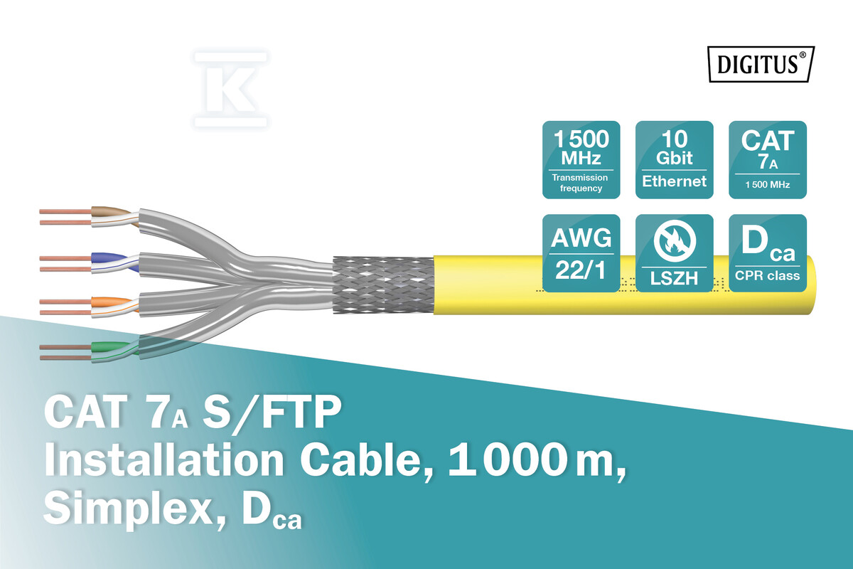 Kabel instalacyjny DIGITUS kat.7A, - DK-1743-A-VH-10