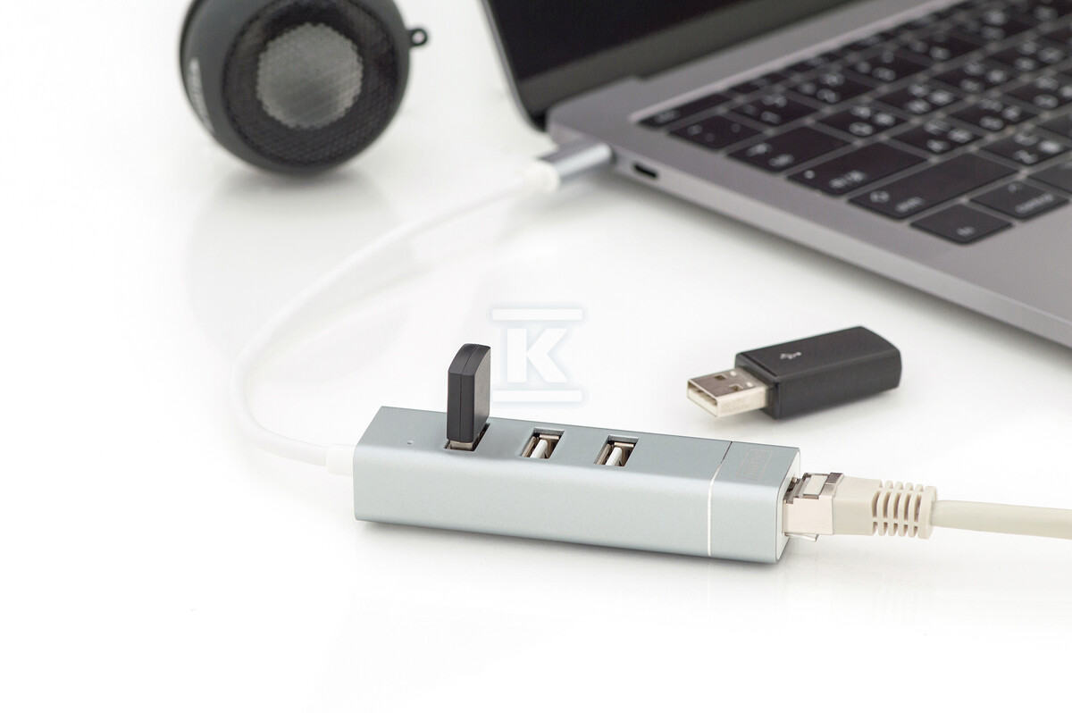 HUB 3-portowy USB 2.0 HighSpeed z Typ C - DA-70253