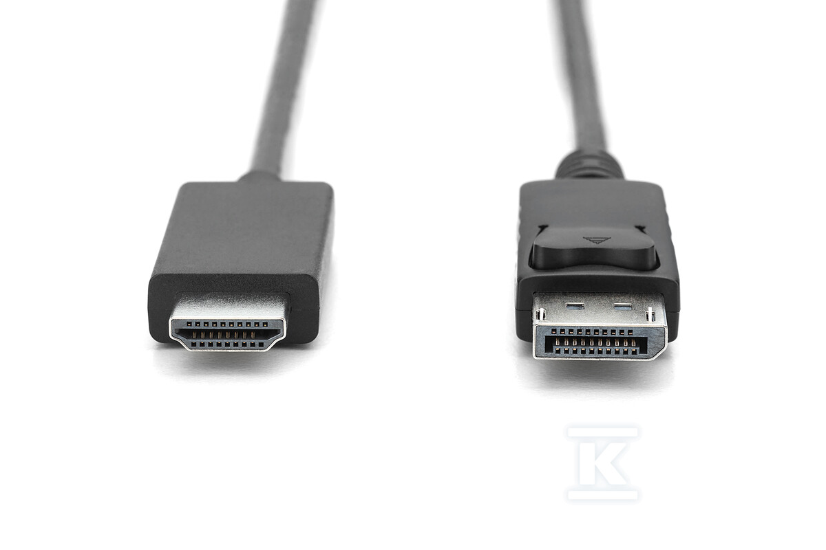 Kabel DP/HDMI A M/M z zatrzaskiem - AK-340303-030-S