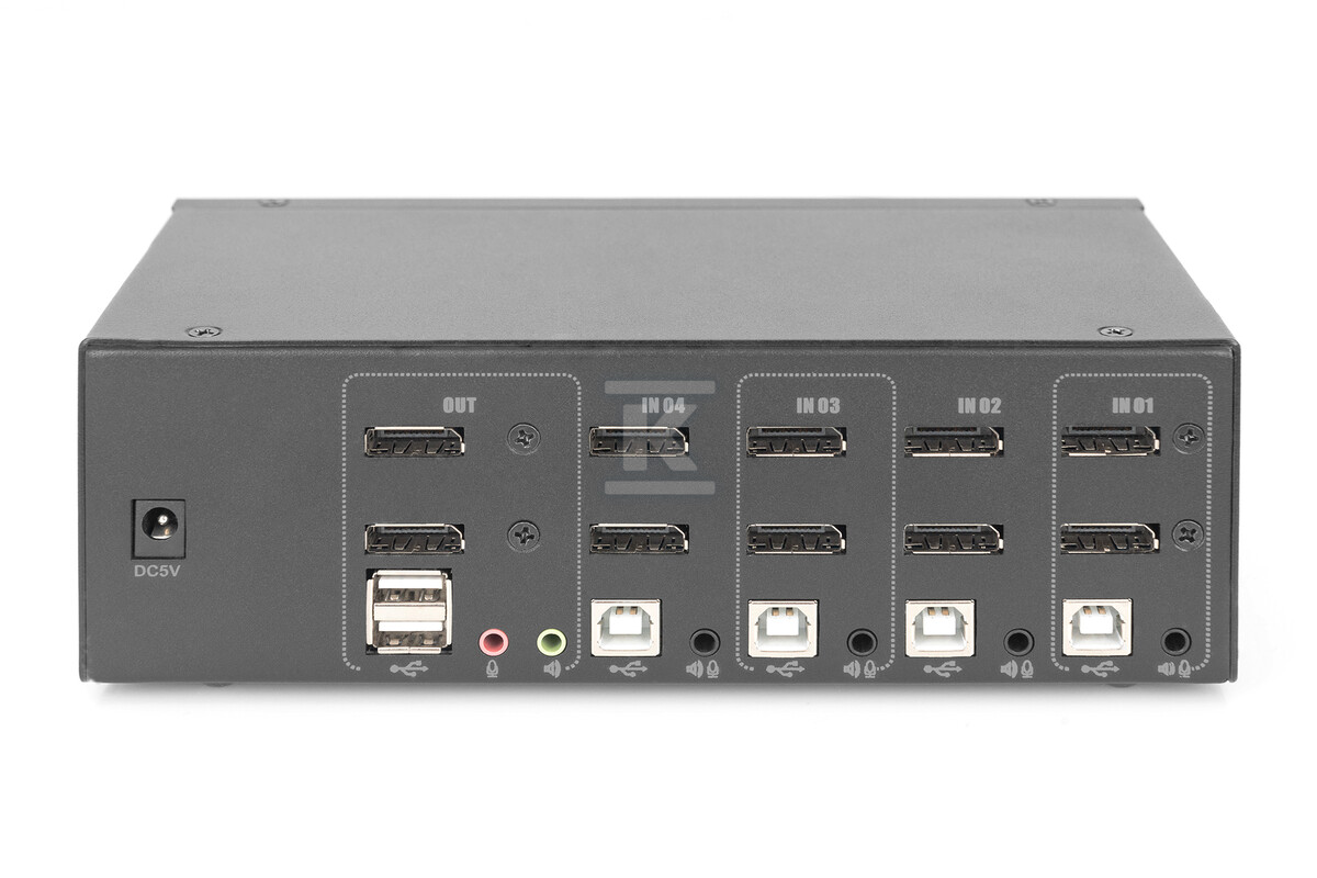 Przełącznik KVM, 4 portowy, 4K 60Hz, - DS-12882