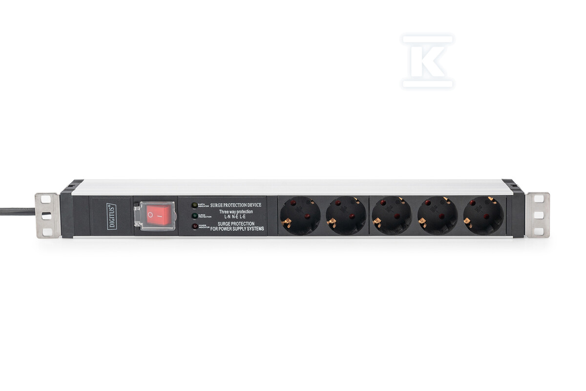 Listwa zasilająca PDU 19" Rack, 5x - DN-95433
