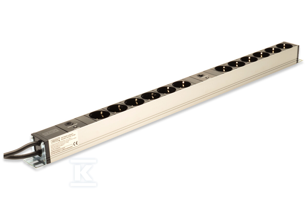 Listwa zasilająca pionowa PDU, 12x - DN-95405