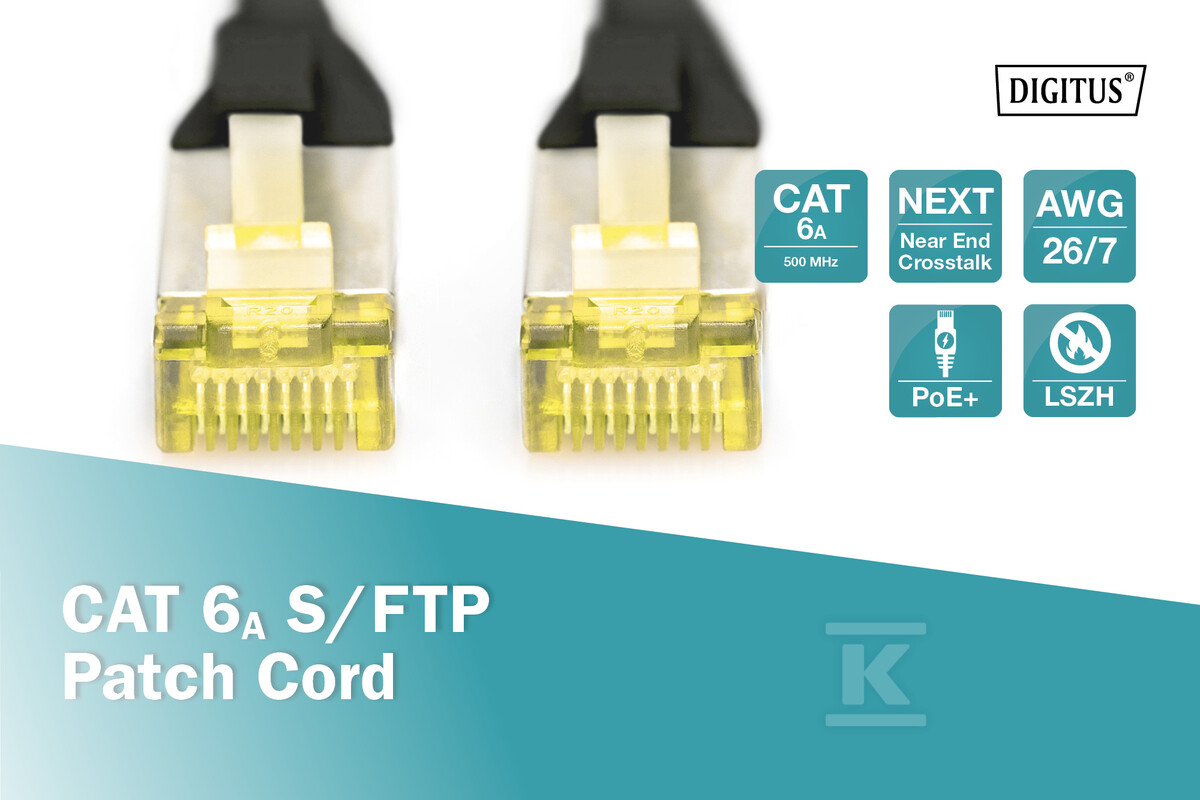 Крос-кабель (патч-корд) RJ45-RJ45, кат. - DK-1644-A-020/BL