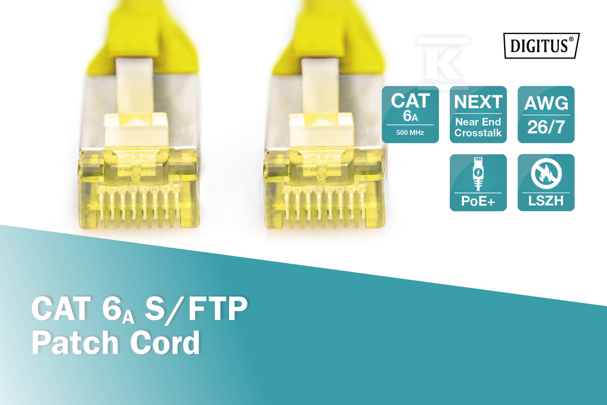 Крос-кабель (патч-корд) RJ45-RJ45, кат. - DK-1644-A-020/Y