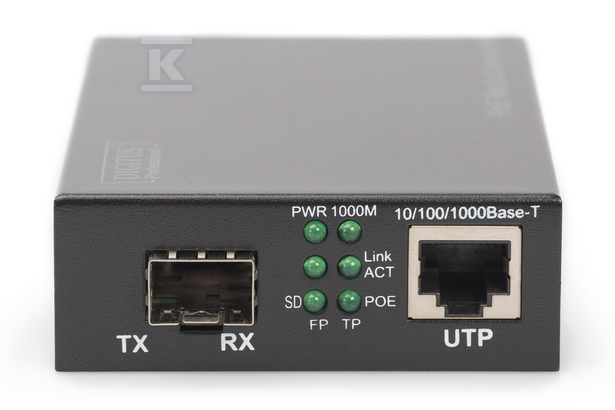 Konwerter mediów Gigabit PoE, RJ45 / - DN-82140