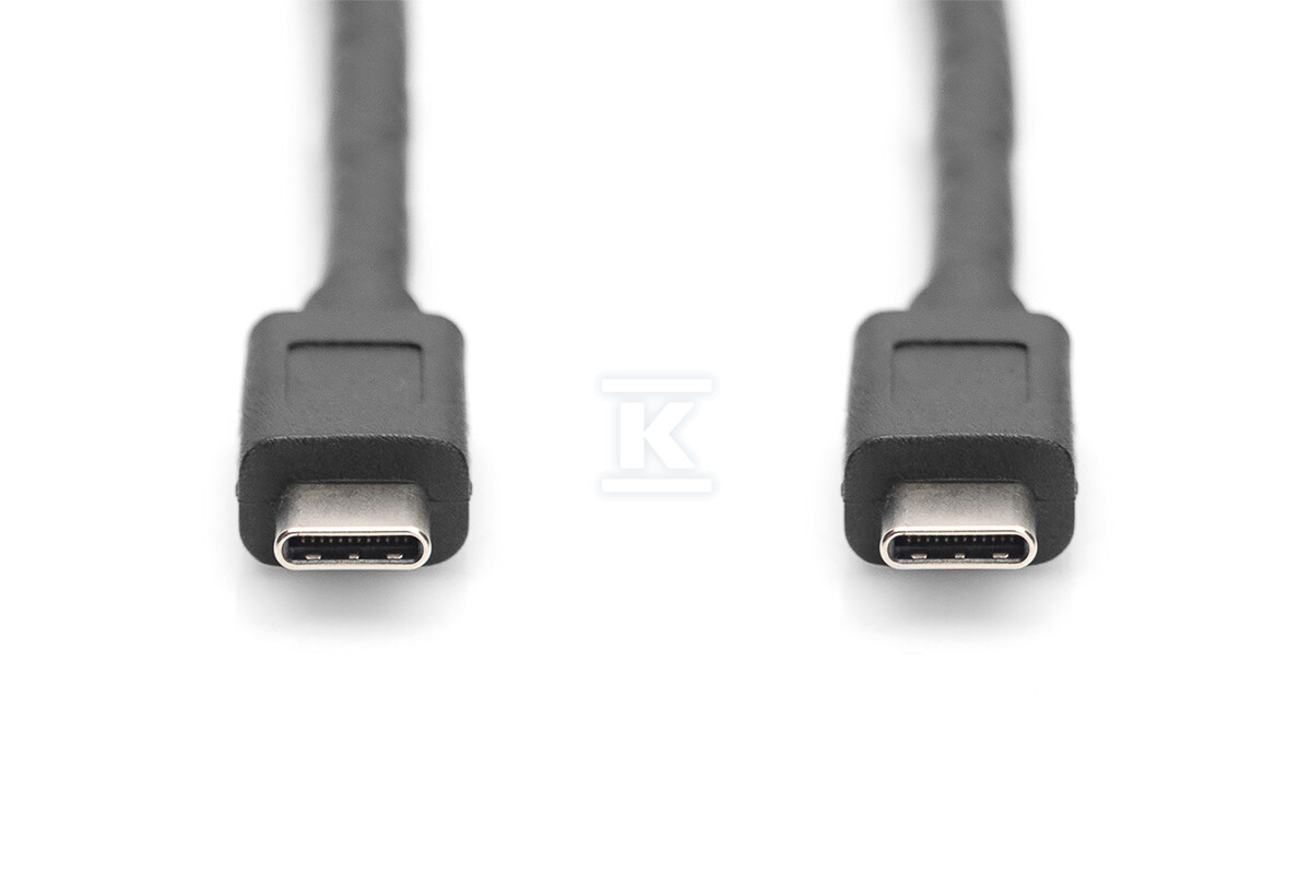 Kabel USB C/USB C M/M czarny 1m USB 3.1 - AK-300139-010-S