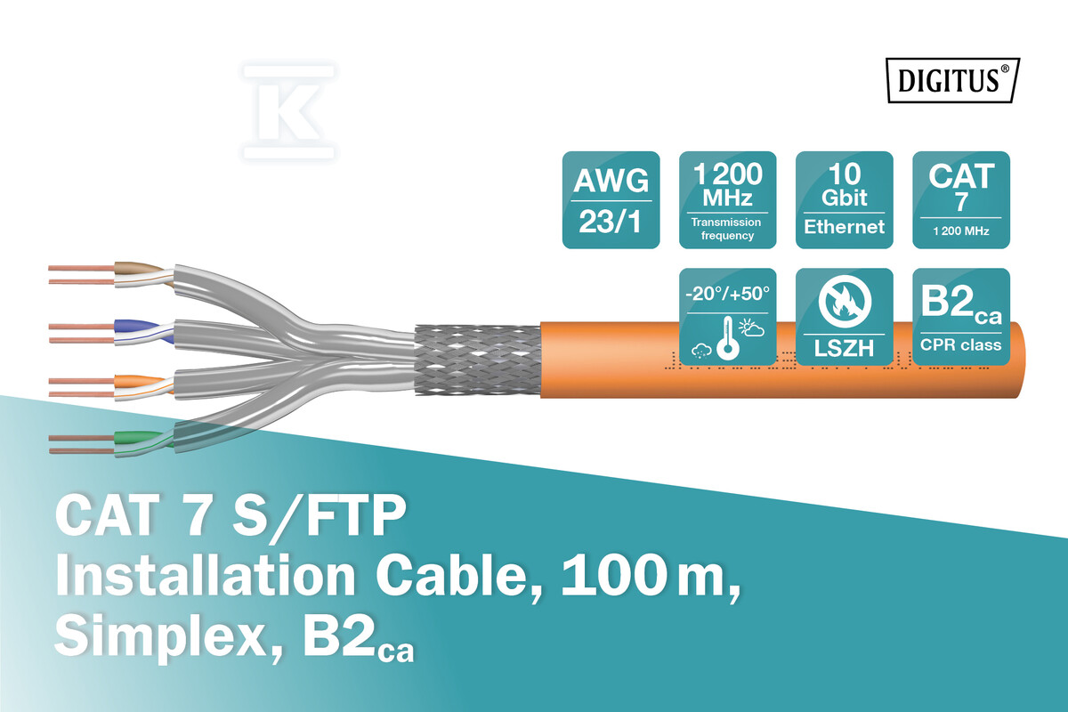 Kabel instalacyjny DIGITUS kat.7, - DK-1745-VH-1