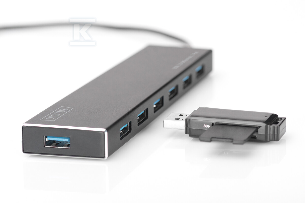 HUB 7-portowy USB 3.0 SuperSpeed, - DA-70241-1