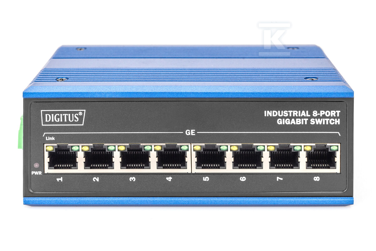 Przemysłowy switch 8x 1000Base-TX DIN - DN-651119