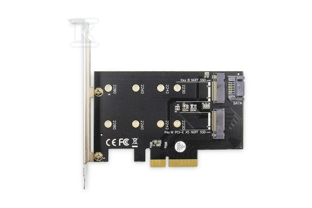 Kontroler M.2 NGFF/NVMe SSD PCIe 3.080, - DS-33170