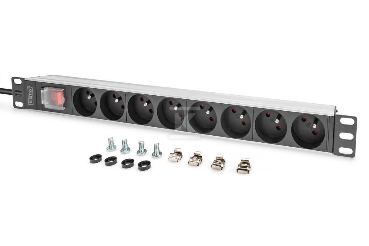 1U Aluminum PDU, rackmountable, 8x CEE - DN-95402-1-FR