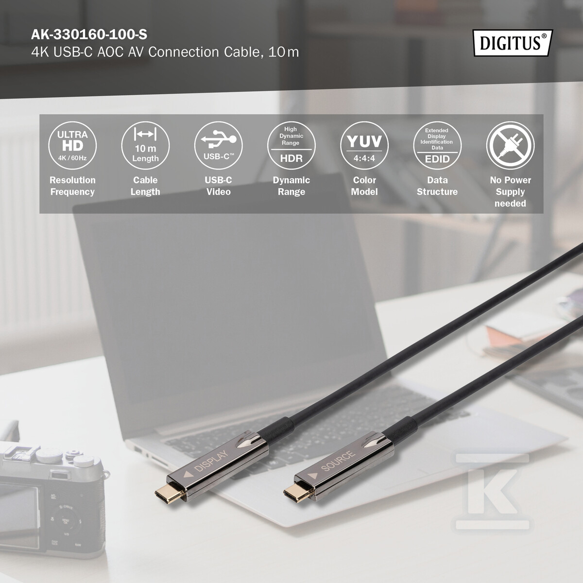 Kabel połączeniowy hybrydowy AOC - AK-330160-100-S