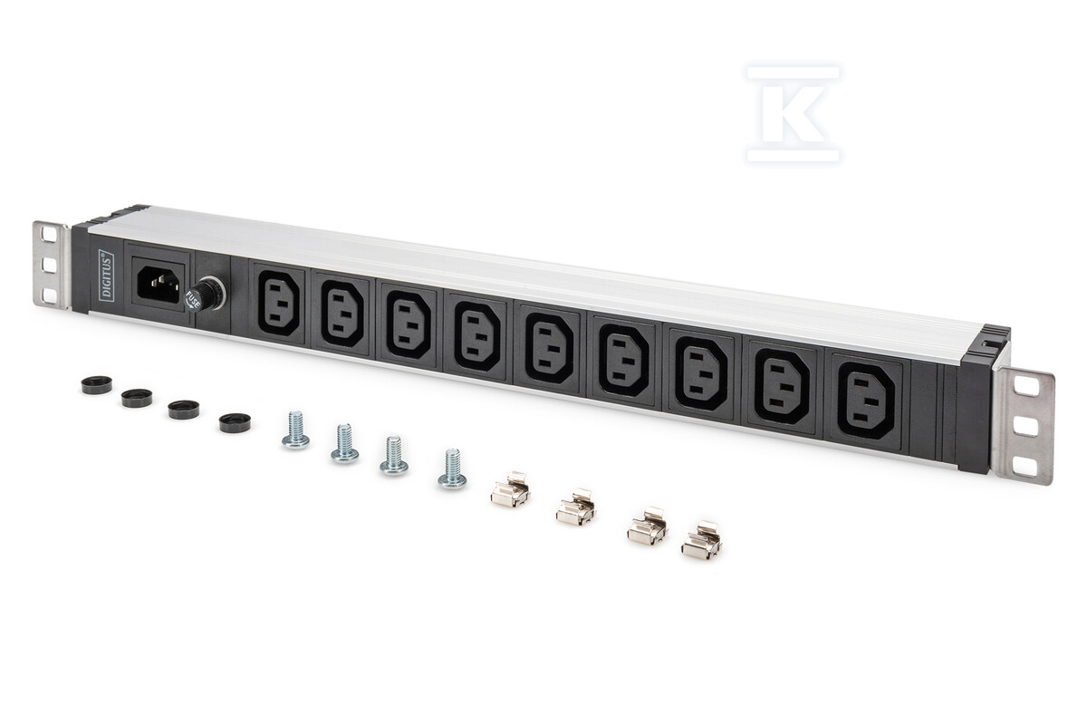 Listwa zasilająca PDU 19" Rack, 9x - DN-95429