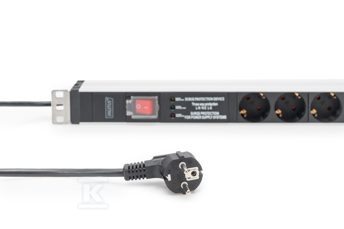 Listwa zasilająca PDU 19" Rack, 5x - DN-95433