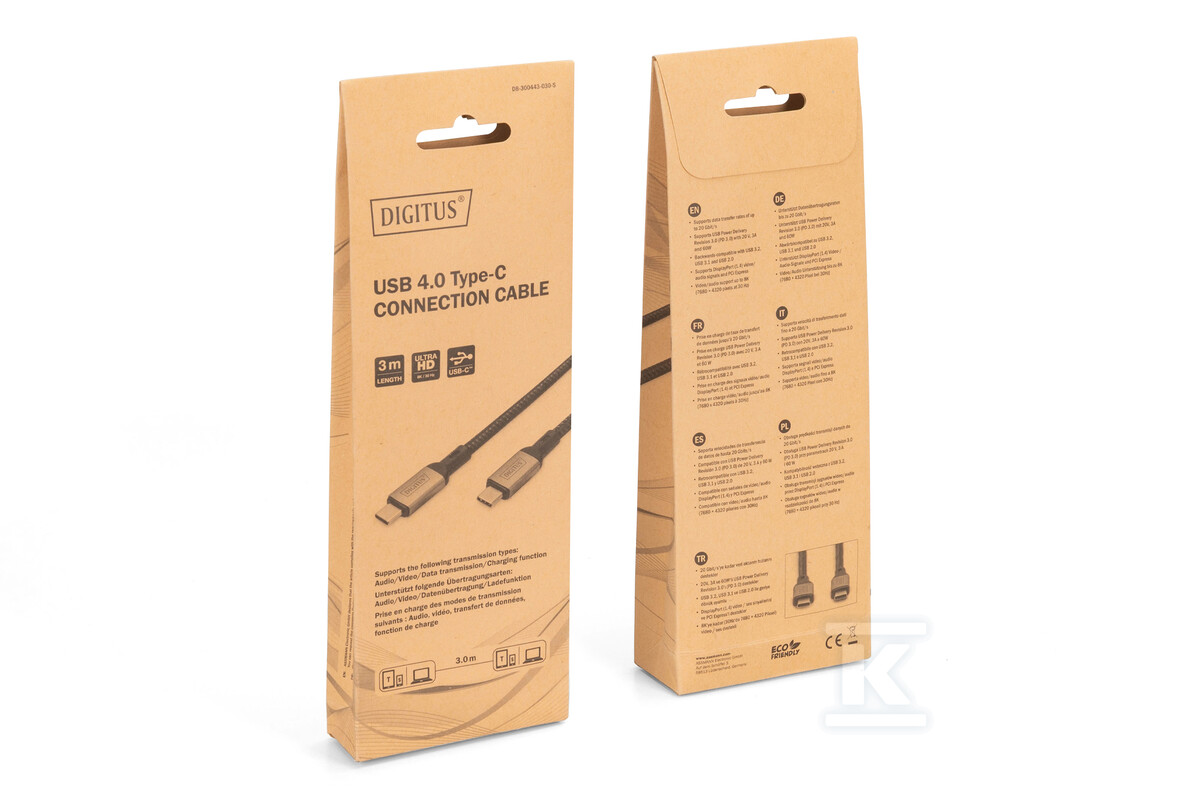 Kabel połączeniowy PREMIUM USB 4.0 Typ - DB-300443-030-S