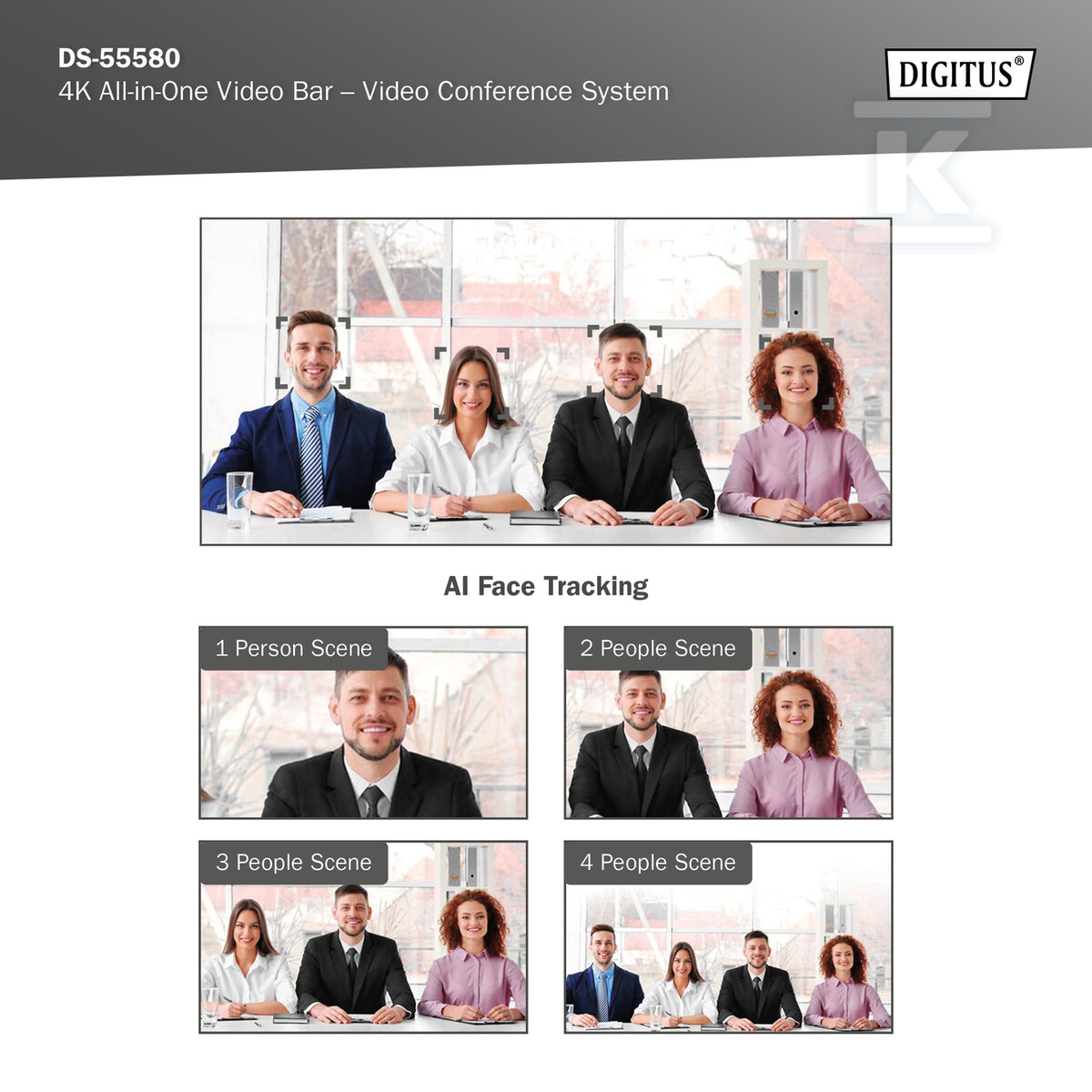 System wideokonferencji 4K ePTZ szeroki - DS-55580