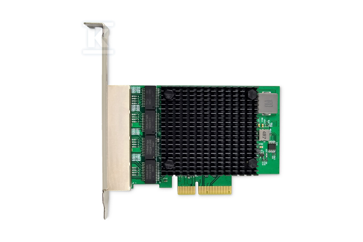 Karta sieciowa przewodowa Quad-RJ45 - DN-10136
