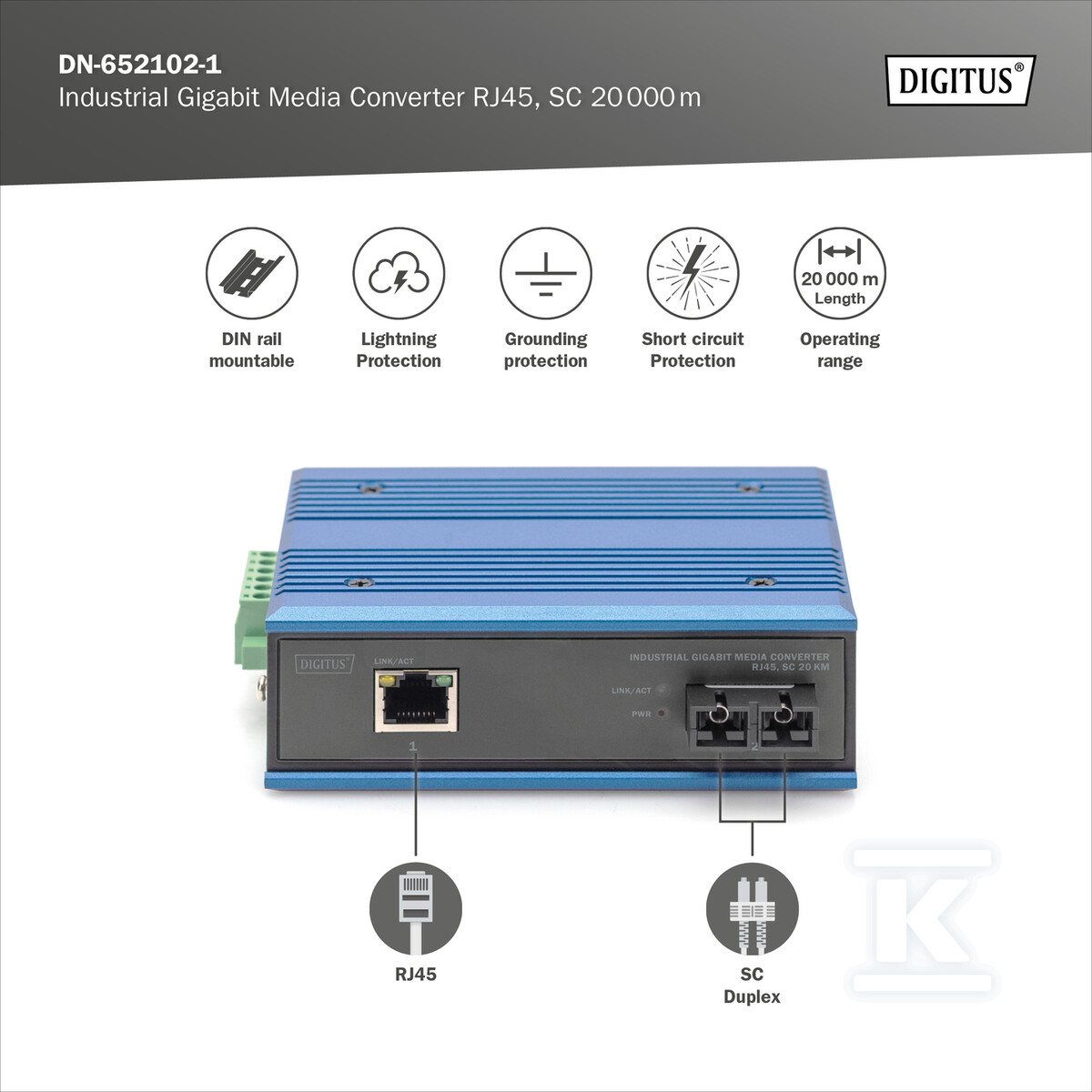 Industrial Gigabit Ethernet Media - DN-652102-1