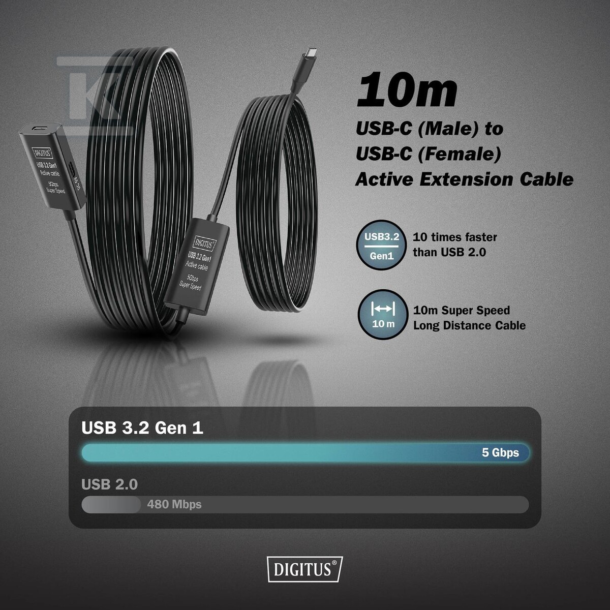 Kabel przedłużający aktywny, USB 3.2 - DA-73109