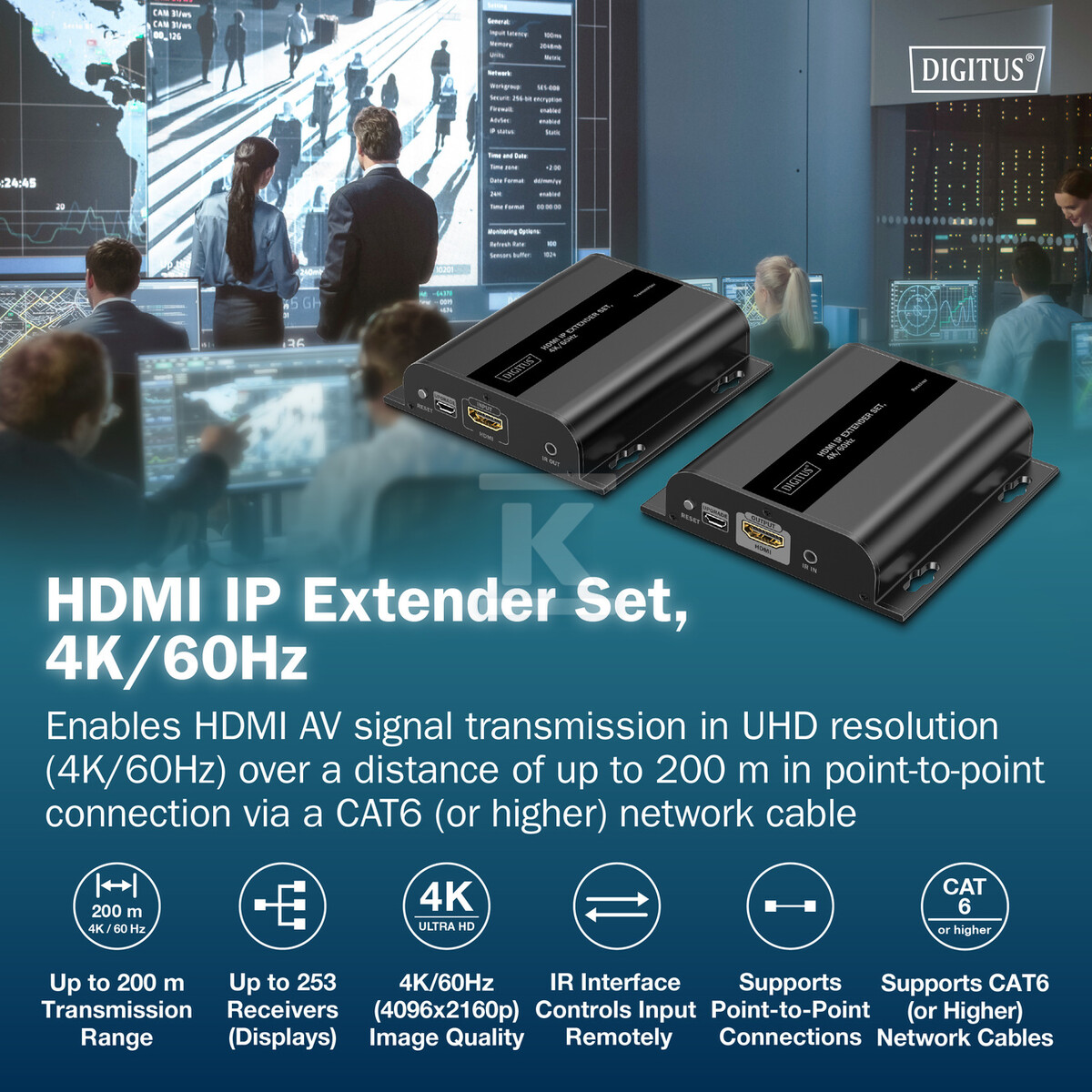 Przedłużacz (extender) po skrętce kat.6 - DS-55351